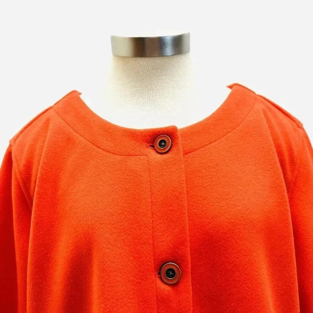 NWT CROFT & BARROW Women Button Down Round Neck Red Business Jacket Plus Size 2X - Picture 2 of 12